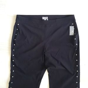 JM Collection Stud Trim Pants